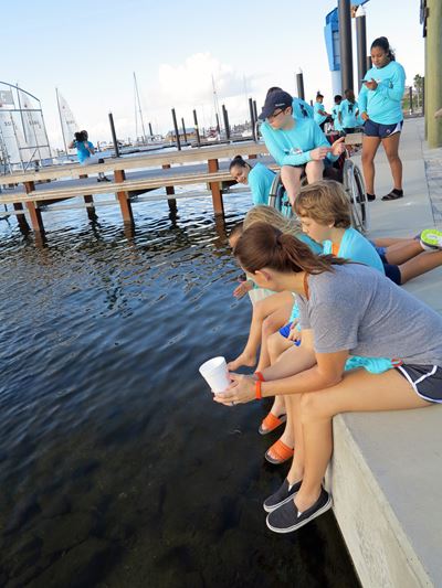 Campers Look For Fish On Saturday Morning