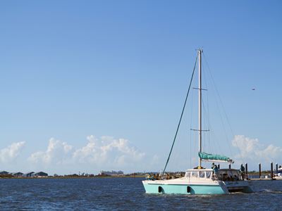 Sailing Along Galveston
